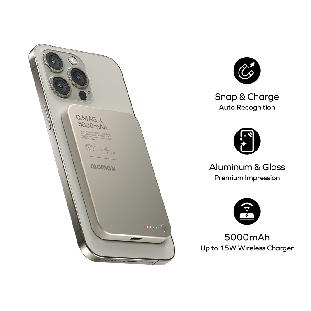 Q.Mag X Magnetic Wireless Power Bank 5000mAh